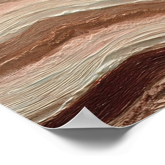 Ethereal Drift - Soft neutral abstract Poster (Ecke)