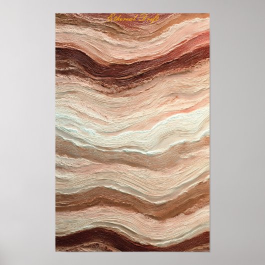 Ethereal Drift - Soft neutral abstract Poster (Vorne)