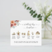 Ethereal Dusty Blue Wedding Timeline und Programm (Stehend Vorderseite)