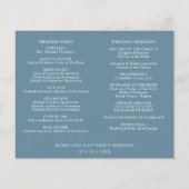Ethereal Dusty Blue Wedding Timeline und Programm (Rückseite)
