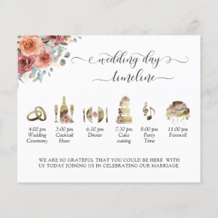Ethereal Dusty Blue Wedding Timeline und Programm