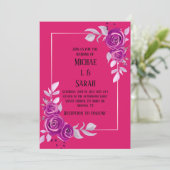 Ethereal Dusty Rose Floral Clipart Einladung (Stehend Vorderseite)