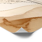 Ethereal Earth Tones: Modern Botanical Line Art wi Poster (Ecke)