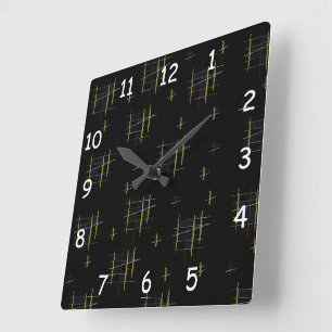 Ethereal Echoes Quadratische Wanduhr