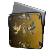 Ethereal-Einheit - Schwarz-Gold-Artwork Laptopschutzhülle (Vorderseite Links)