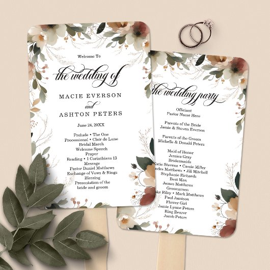 Ethereal-Elegance-Cottagecore-Hochzeitsprogramm Fächer
