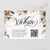 Ethereal Elegance Floral Wedding Website QR Code Begleitkarte (Vorderseite)