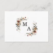 Ethereal Elegance Floral Wedding Website QR Code Begleitkarte (Rückseite)