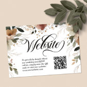 Ethereal Elegance Floral Wedding Website QR Code Begleitkarte