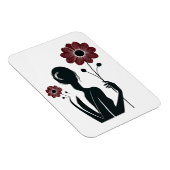 Ethereal Elegance - Frauen und Blume Magnet (Rechte Seite)