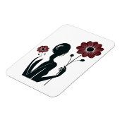 Ethereal Elegance - Frauen und Blume Magnet (Linke Seite)