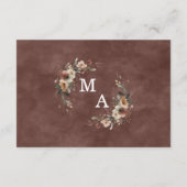 Ethereal Elegance Garnet Wedding Website QR Code Begleitkarte (Rückseite)