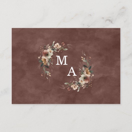 Ethereal Elegance Garnet Wedding Website QR Code Begleitkarte (Rückseite)