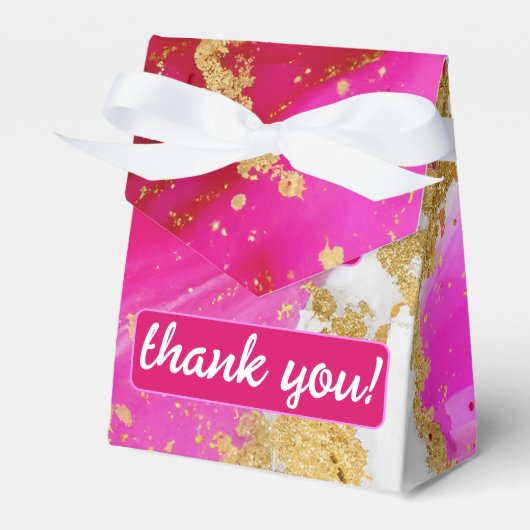 Ethereal Elegance: Heiß rosa geode Inspiriert Hoch Geschenkschachtel (Vorderseite)