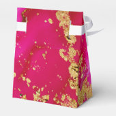 Ethereal Elegance: Heiß rosa geode Inspiriert Hoch Geschenkschachtel (Rückseite)