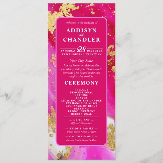 Ethereal Elegance: Heiß rosa geode Inspiriert Hoch Programm (Vorderseite)