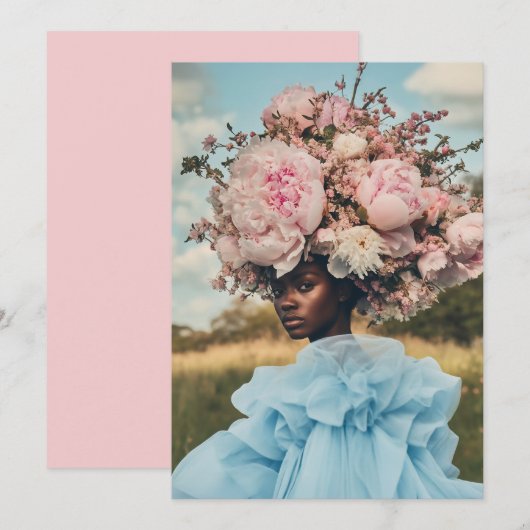 Ethereal Elegance im Blut Einladung (Vorne/Hinten)