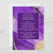 Ethereal Elegance: Lila geode-Inspiriert Hochzeit Einladung (Rückseite)
