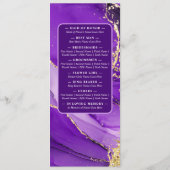 Ethereal Elegance: Lila geode-Inspiriert Hochzeit Programm (Rückseite)