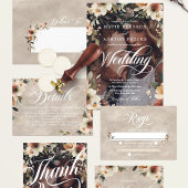 Ethereal Elegance Probe Abendessen Foto Overlay Einladungspostkarte