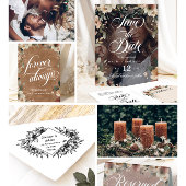 Ethereal Elegance Probe Abendessen Foto Overlay Einladungspostkarte