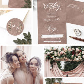 Ethereal Elegance Rosewood Rosa Hochzeit Einladung