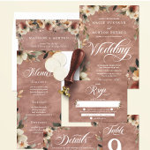 Ethereal Elegance Rosewood Rosa Hochzeit Einladung