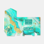 Ethereal Elegance Türkis Geode Inspiriert Hochzeit Geschenkschachtel (Ungefaltet)