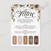 Ethereal Elegance Wedding Dress Code Palette Begleitkarte (Vorderseite)
