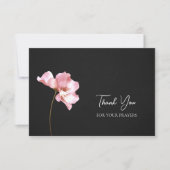 Ethereal Elegante Rosa Blume Orthodoxe Beerdigung Dankeskarte (Vorderseite)
