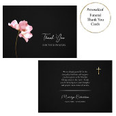 Ethereal Elegante Rosa Blume Orthodoxe Beerdigung Dankeskarte