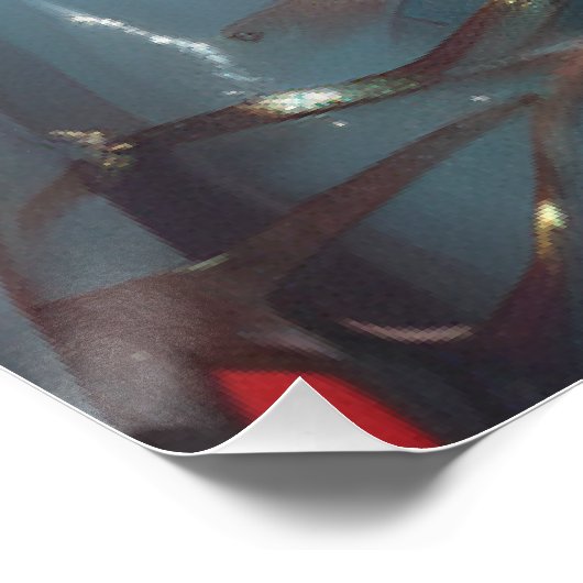 Ethereal Elf Lovers – Cosmic Fantasy Wall Art Poster (Ecke)