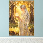 Ethereal Elf Maiden in Art Nouveau Style Leinwanddruck (Insitu (Holzboden))