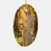 Ethereal Elf Maiden - Jugendstil Keramik Ornament (Rechts)