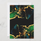 Ethereal Emerald Green Gold Hochzeit Einladung (Rückseite)