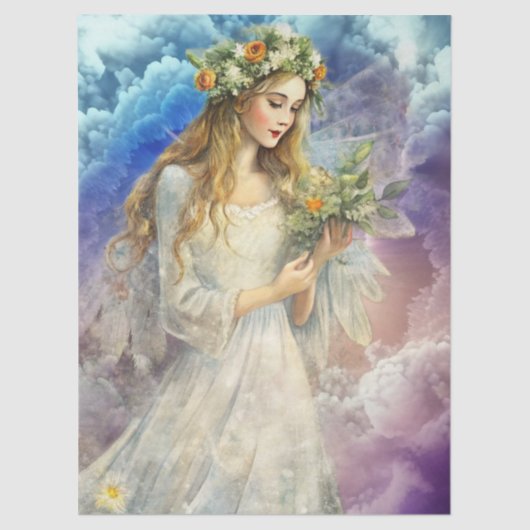 Ethereal Enchanted Heavenly Princess Decoupage Seidenpapier (Vorderseite)