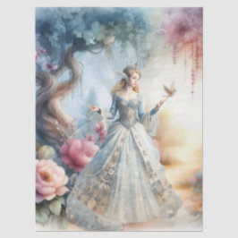 Ethereal Enchanted Heavenly Princess Decoupage Seidenpapier