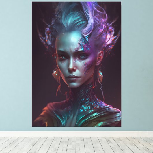 Ethereal Enigma: Eine fantastische, unschuldige Fr Leinwanddruck (Insitu (Holzboden))