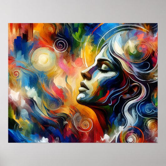 "Ethereal Erwachen - Abstrakte Kunst des Souls" Le Poster (Vorne)