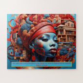 Ethereal Essence: African Dreams Portrait Motivate Puzzle (Horizontal)