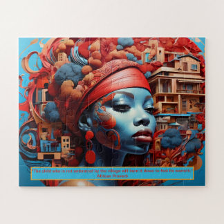 Ethereal Essence: African Dreams Portrait Motivate Puzzle
