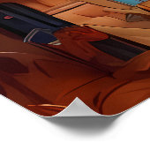 Ethereal Essence: Afrikanische Träume Portrait Mot Poster (Ecke)