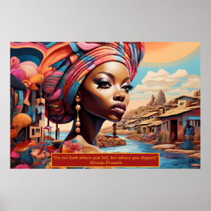 Ethereal Essence: Afrikanische Träume Portrait Mot Poster