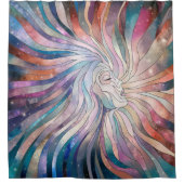 Ethereal Essence - Mosaikkunst Duschvorhang (Vorderseite)