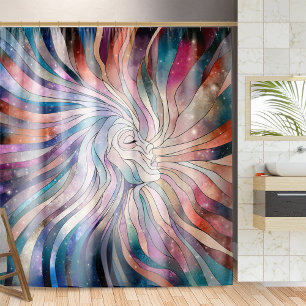 Ethereal Essence - Mosaikkunst Duschvorhang