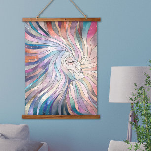 Ethereal Essence - Mosaikkunst Wandteppich Mit Holzrahmen