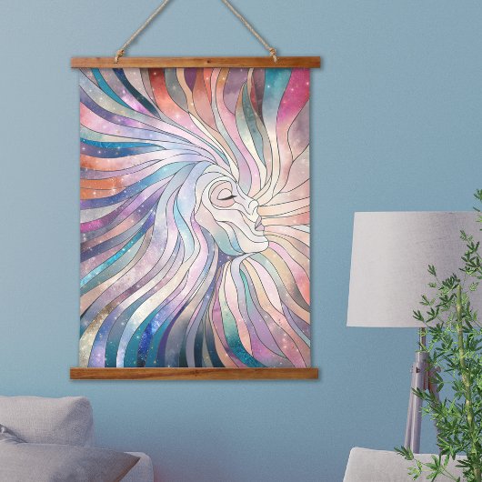 Ethereal Essence - Mosaikkunst Wandteppich Mit Holzrahmen