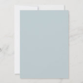 Ethereal Eucalyptus Dusty Blue Wedding Einladung (Rückseite)