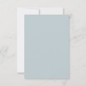 Ethereal Eucalyptus Dusty Blue Wedding RSVP Karte (Rückseite)
