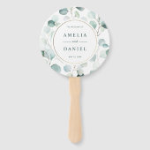 Ethereal Eukalyptus Gold Greenerity Wedding Progra Fächer (Vorderseite)